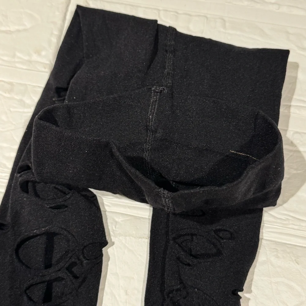 Spirit Black Tattered Tights Kids Size S/M in Blk